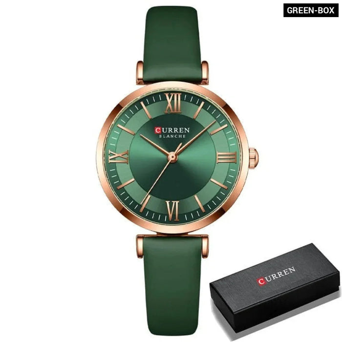 Simple Elegance Quartz Leather Wrist Watches For Women