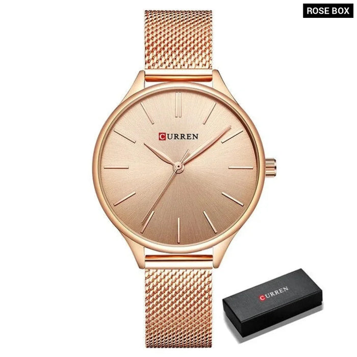 Simple Elegant Stainless Steel Quartz Wristwatches