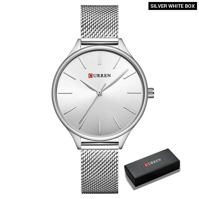 Simple Elegant Stainless Steel Quartz Wristwatches