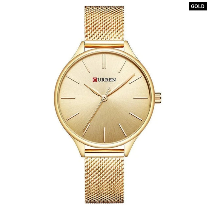 Simple Elegant Stainless Steel Quartz Wristwatches