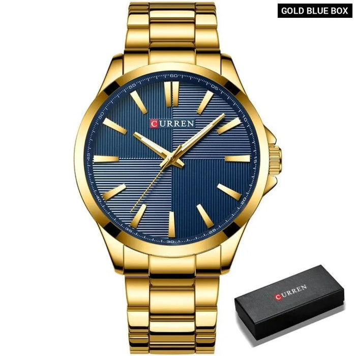 Business Stainless Steel Waterproof Wristwatch For Men