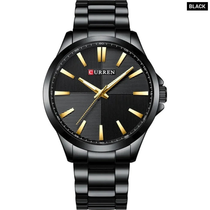 Business Stainless Steel Waterproof Wristwatch For Men