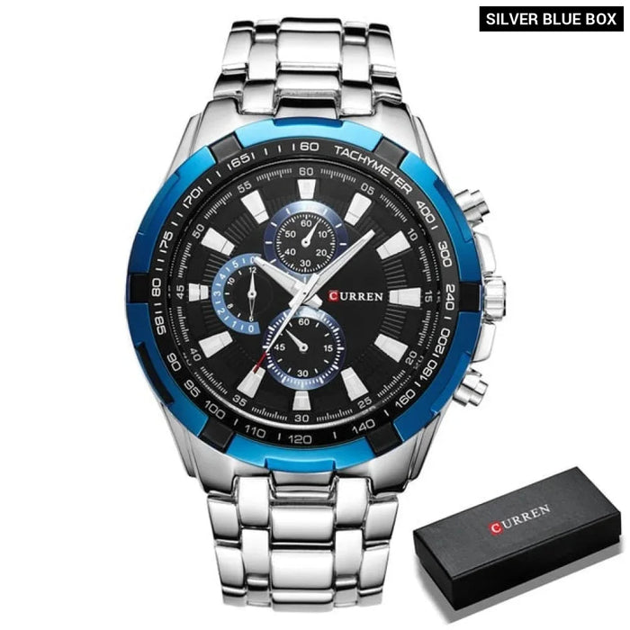 Watches Men Fashion&Casual Quartz Wristwatches Classic Analog Sports Steel Band Clockes