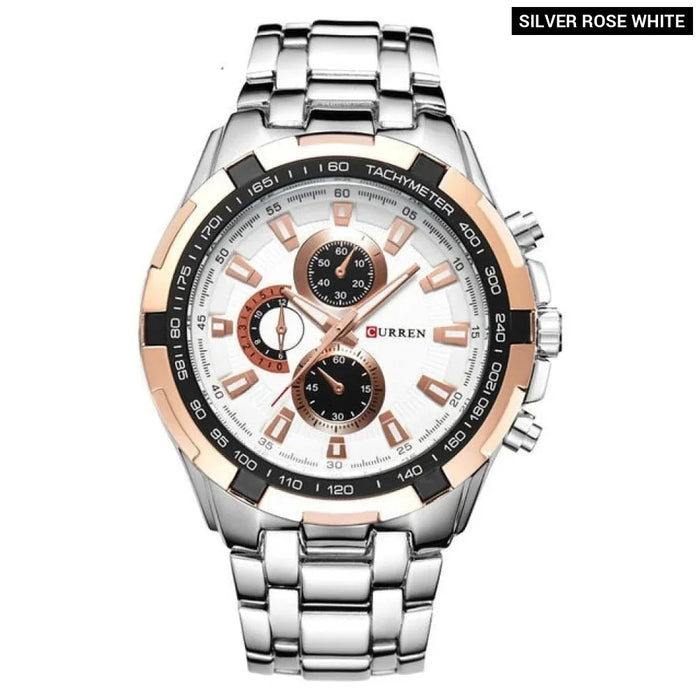 Watches Men Fashion&Casual Quartz Wristwatches Classic Analog Sports Steel Band Clockes