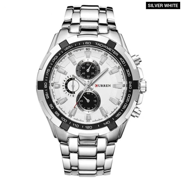 Watches Men Fashion&Casual Quartz Wristwatches Classic Analog Sports Steel Band Clockes