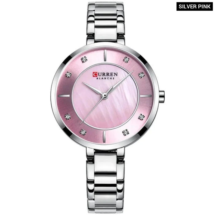 Stainless Steel Waterproof Crystal Rhinestone Quartz Women's Watch