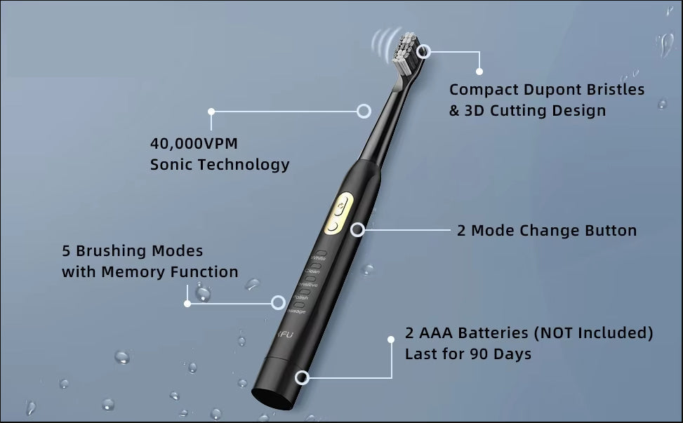 Children S Electric Toothbrush 5 Modes Soft Bristles 40000 Vpm Smart Timer Xf11