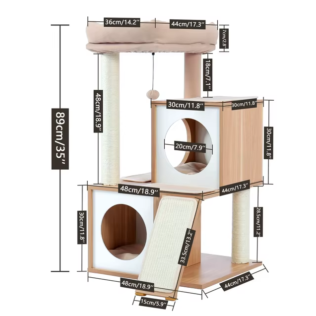 Quick Delivery Cat Tree Tower Sisal Scratching Posts Play Ball