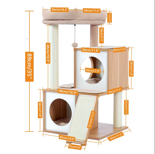 Multi Level Cat Tree Perches Scratching Post