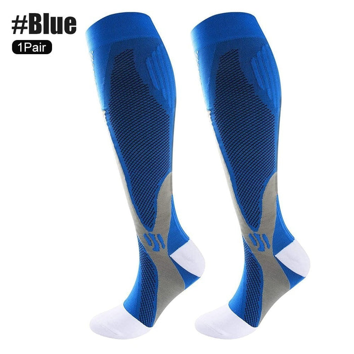 1 Pair Elastic Breathable High Socks Calf Sleeves for Cycling Running Basketball