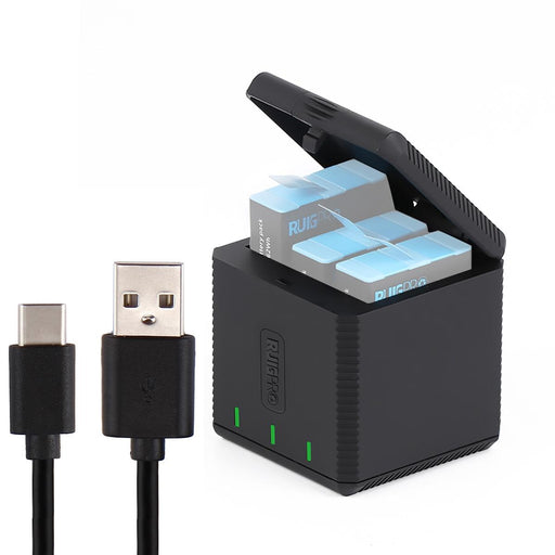 Usb Triple Batteries Housing Charger Box With Cable