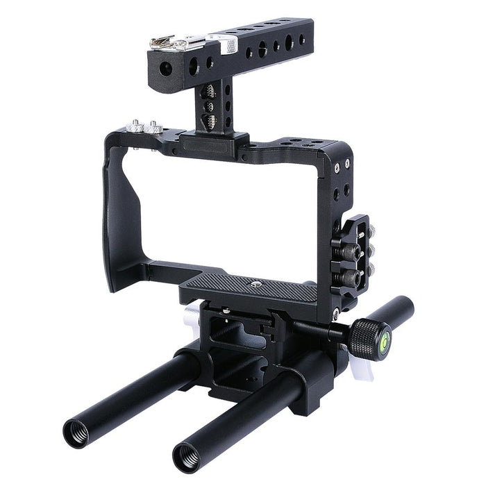 Ylg0905A Camera Video Cage Handle Stabilizer For Sony A6000/A6300/A6400/A6500 Black