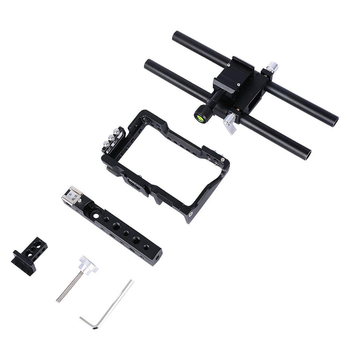 Ylg0905A Camera Video Cage Handle Stabilizer For Sony A6000/A6300/A6400/A6500 Black