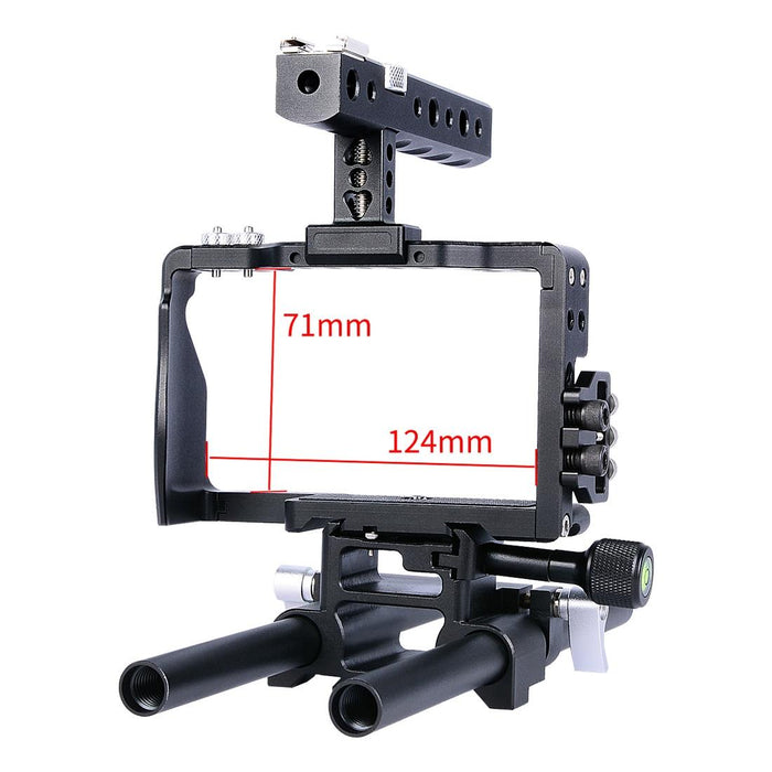 Ylg0905A Camera Video Cage Handle Stabilizer For Sony A6000/A6300/A6400/A6500 Black