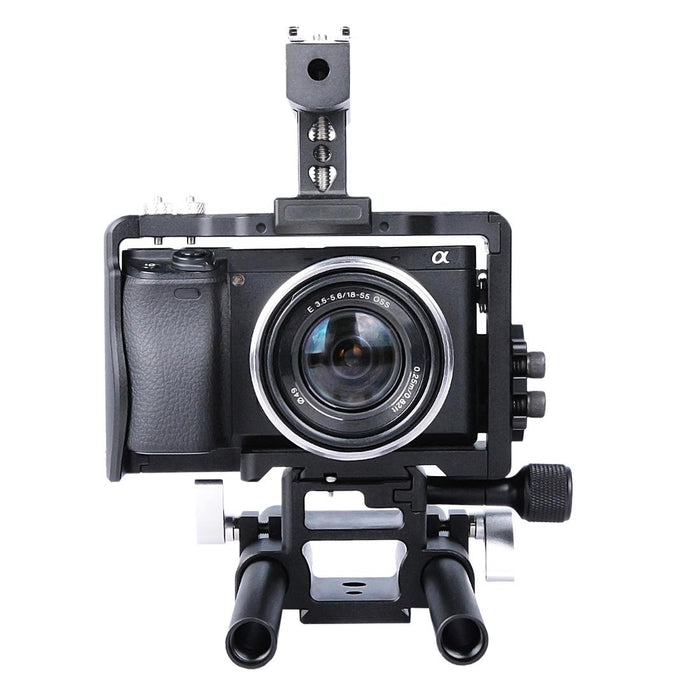 Ylg0905A Camera Video Cage Handle Stabilizer For Sony A6000/A6300/A6400/A6500 Black