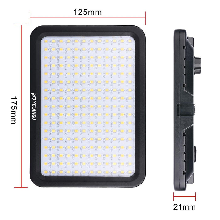 Ylg0504B 204 Leds 1000Lm 3300-5600K No Polar Dimmable Studio Light Video & Photo Light For Canon Nikon Dslr Cameras