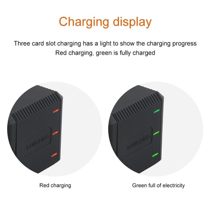 Usb Triple Batteries Housing Charger Box With Cable And Led