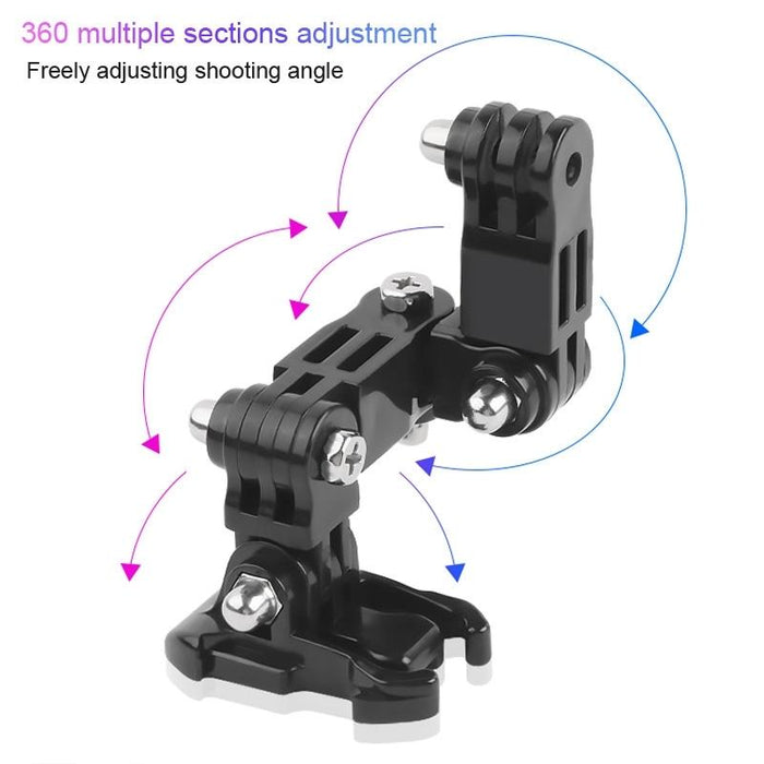 Multi-joint Helmet Mount Set for Action Cameras