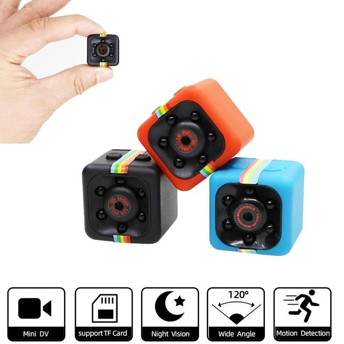 Mini Dv Hd 1080P 2Mp Sport Recorder Camera With Holder Support Monitor Detection & Ir Night Vision & Tf Card Black