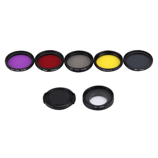 37mm Lens Filter Set With Cpl Uv Nd4 And Fld Filters