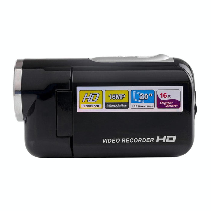 1280X720P Hd 16X Digital Zoom 16.0 Mp Digital Video Camera Recorder With 2.0 Inch Lcd Screen Black