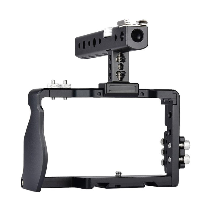 Camera Cage Stabilizer With Handle - Black for For Sony A6000 / A6300 / A6500 / A6400