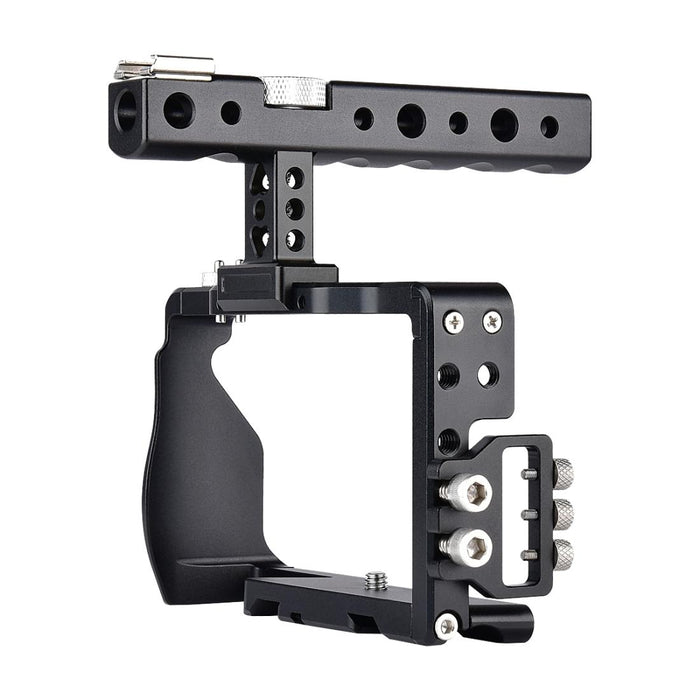 Camera Cage Stabilizer With Handle - Black for For Sony A6000 / A6300 / A6500 / A6400