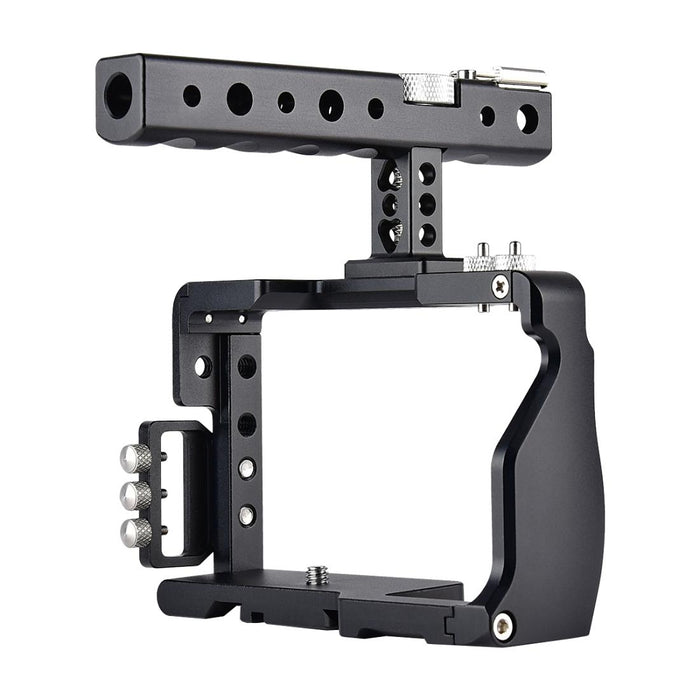 Camera Cage Stabilizer With Handle - Black for For Sony A6000 / A6300 / A6500 / A6400
