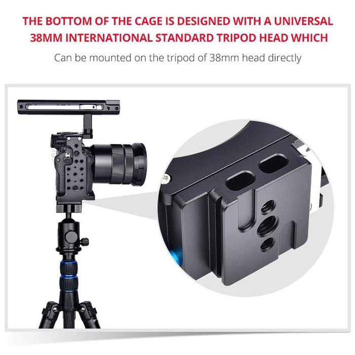 Ca7 Ylg0908A-A Handle Video Camera Cage Stabilizer For Sony A7K & A7X & A73 & A7S & A7R & A7Rii & A7Sii Black