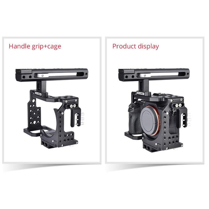 Ca7 Ylg0908A-A Handle Video Camera Cage Stabilizer For Sony A7K & A7X & A73 & A7S & A7R & A7Rii & A7Sii Black