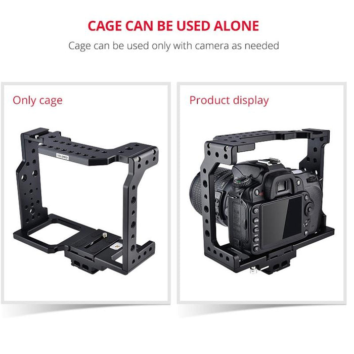 Video Camera Cage Stabilizer - Black Handle