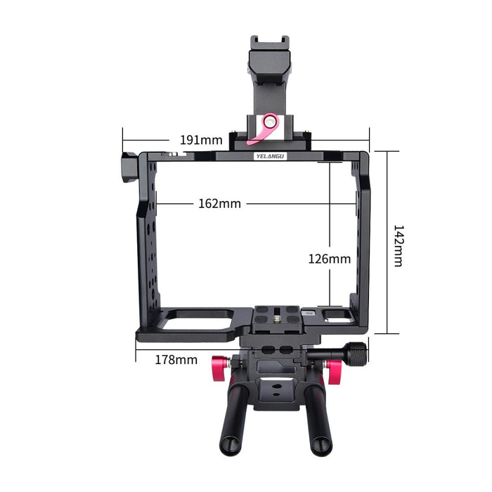 Video Camera Cage Stabilizer - Black Handle