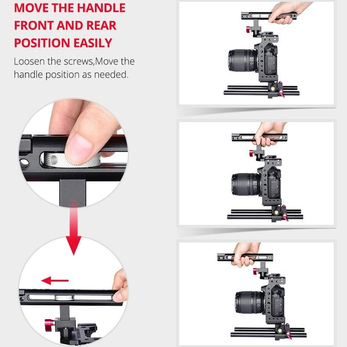 Video Camera Cage Stabilizer - Black Handle