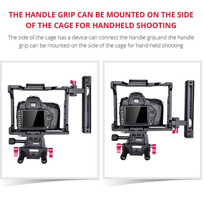 Video Camera Cage Stabilizer - Black Handle