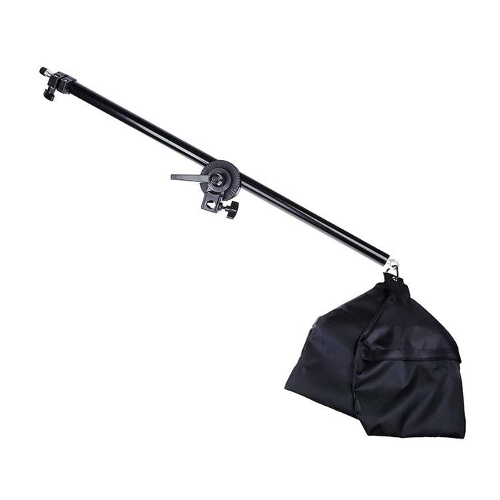 50X70Cm Single Light Softbox & 2M Photography Lighting Tripod Mount Stand & Arm Jib Crossbar Bracket Studio Flash Light Set