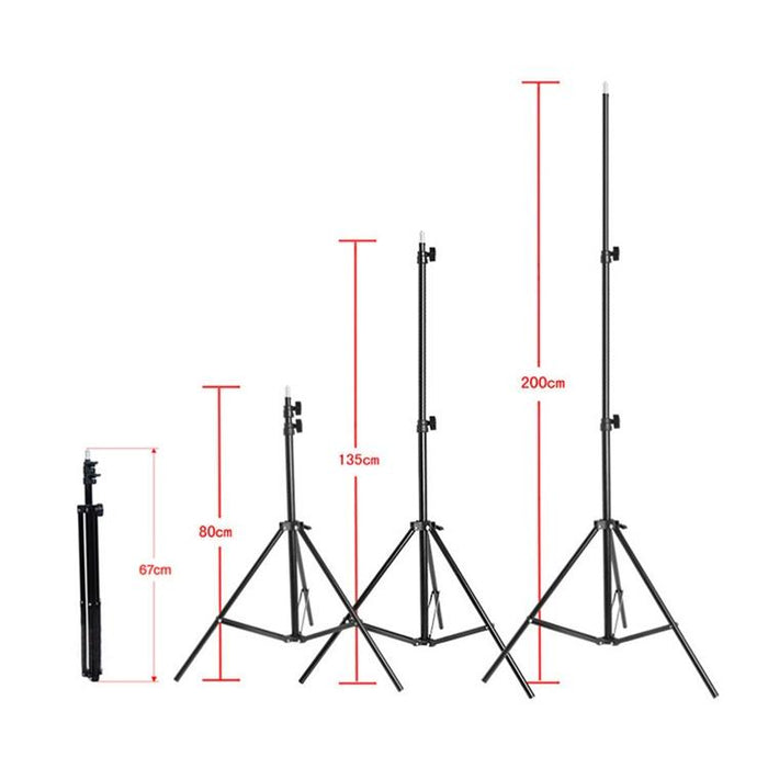 50X70Cm Single Light Softbox & 2M Photography Lighting Tripod Mount Stand & Arm Jib Crossbar Bracket Studio Flash Light Set