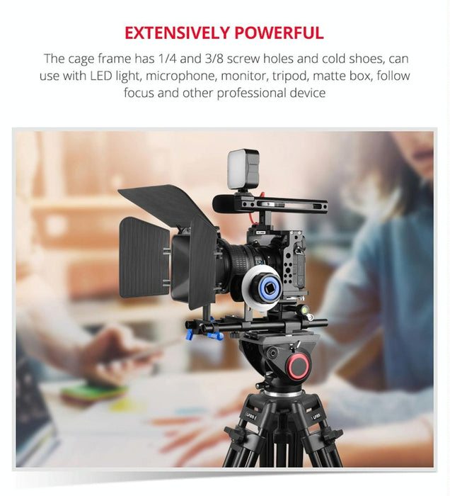 Video Camera Cage Stabilizer For Nikon Z6 / Z7 - Black