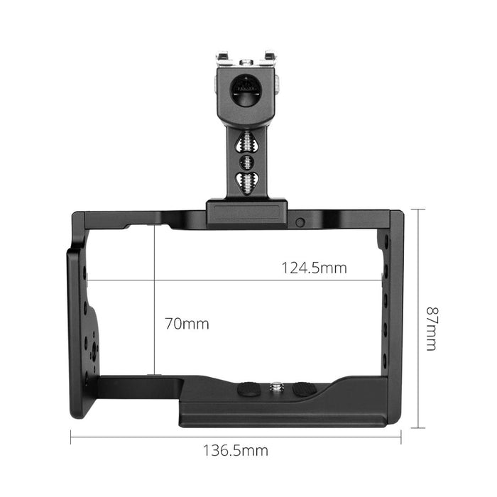 C17 Ylg0913A Video Camera Cage Stabilizer With Handle For Sony A6600 Black