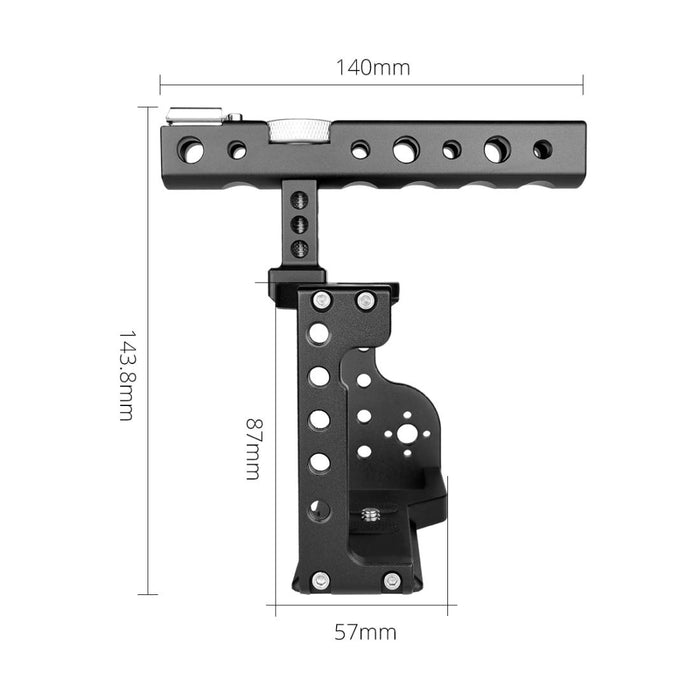 C17 Ylg0913A Video Camera Cage Stabilizer With Handle For Sony A6600 Black