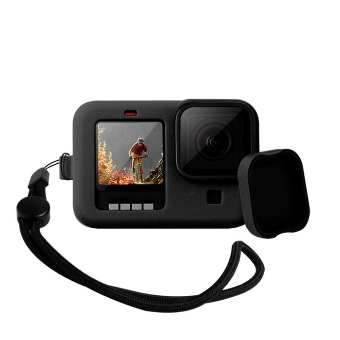 Silicone Case with Wrist Strap and Lens Cover for Gopro