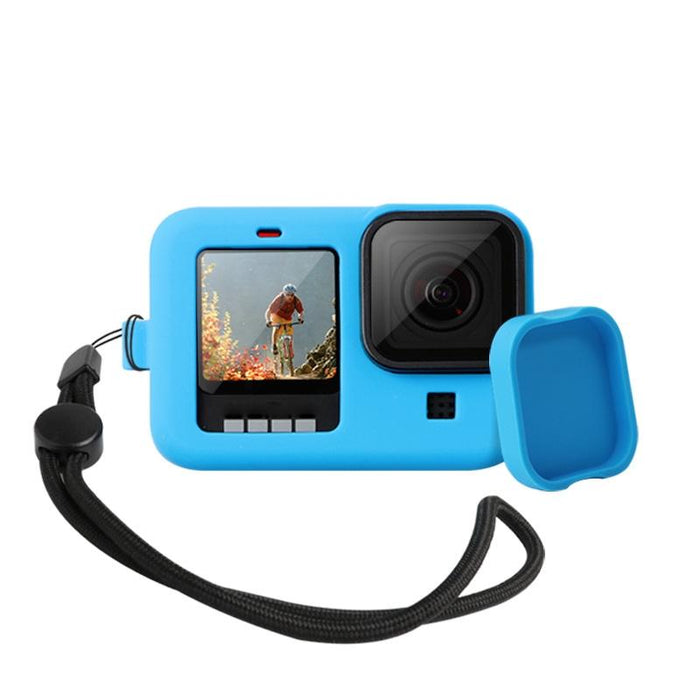 Silicone Case with Wrist Strap and Lens Cover for Gopro