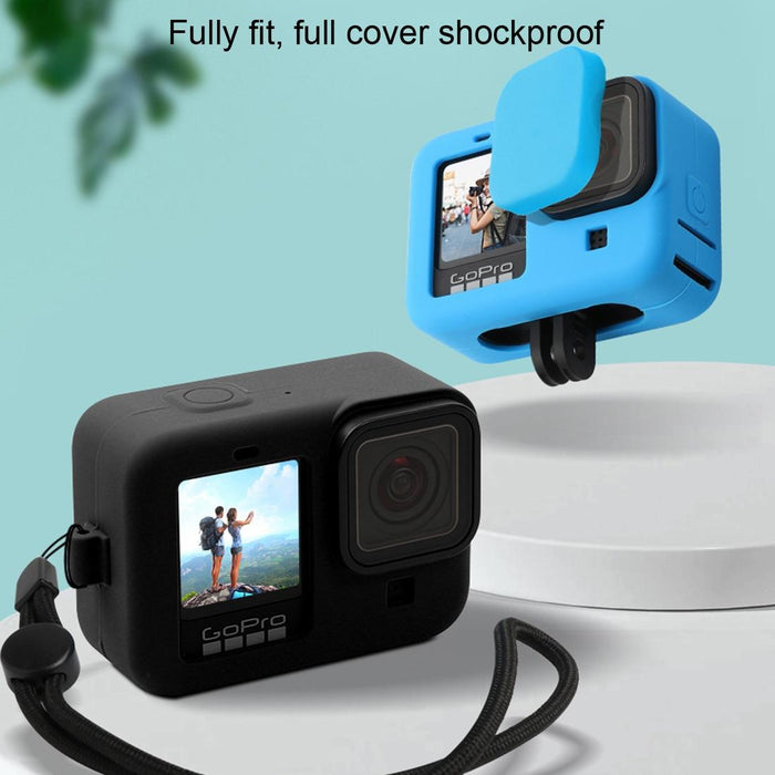 Silicone Case with Wrist Strap and Lens Cover for Gopro