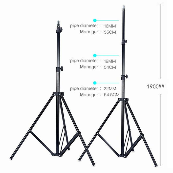 Oubao 1.9M Portable Studio Light Metal Tripod