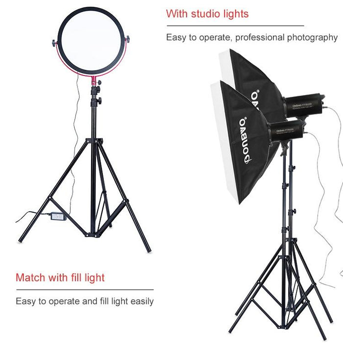 Oubao 1.9M Portable Studio Light Metal Tripod