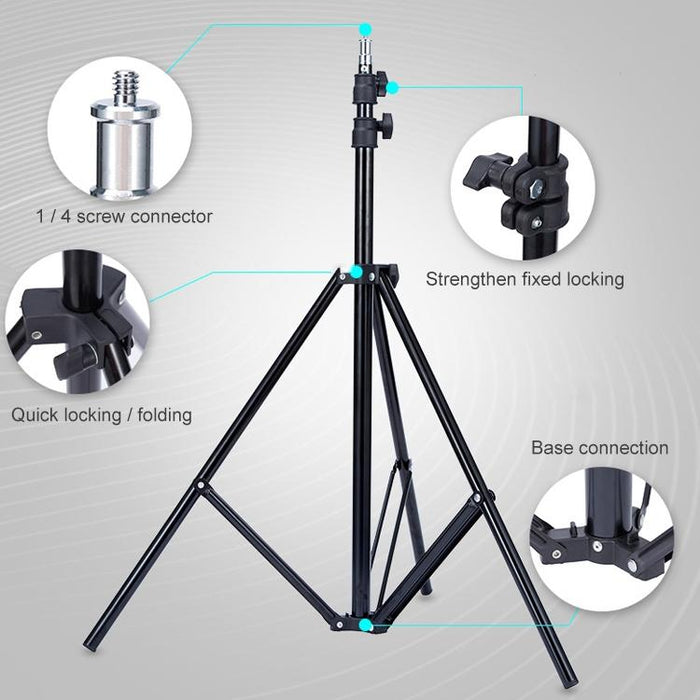 Oubao 1.9M Portable Studio Light Metal Tripod