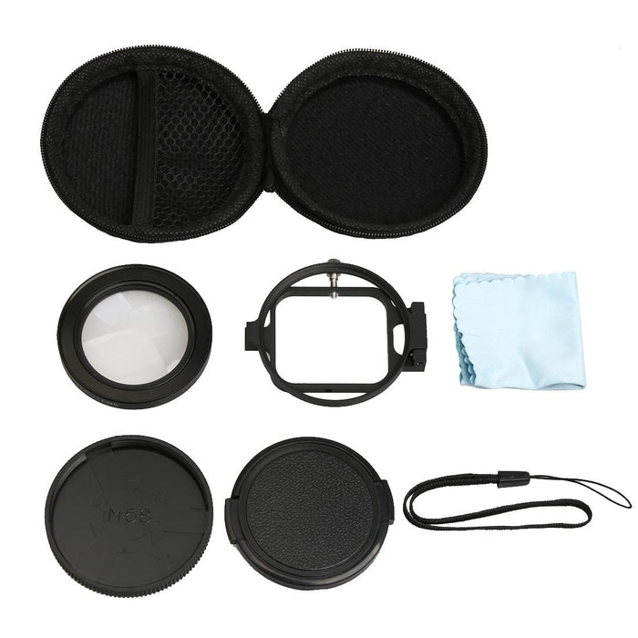 58mm Macro Lens with Adapter Ring for Gopro Hero5