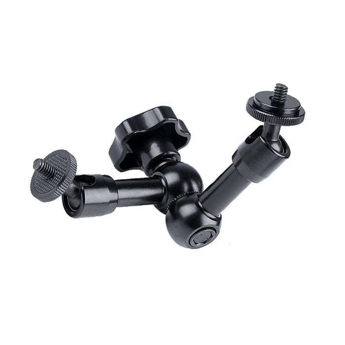 7 Inch Adjustable Friction Articulating Magic Arm & Large Claws Clips With Phone Clamp Black