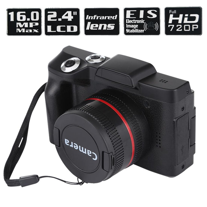 1.3 Mega Pixel Interpolation Flip Screen Interchangeable Lens Digital Camera 2.4 Inch Lcd Full Hd 720P Recording Infrared Lens Eis