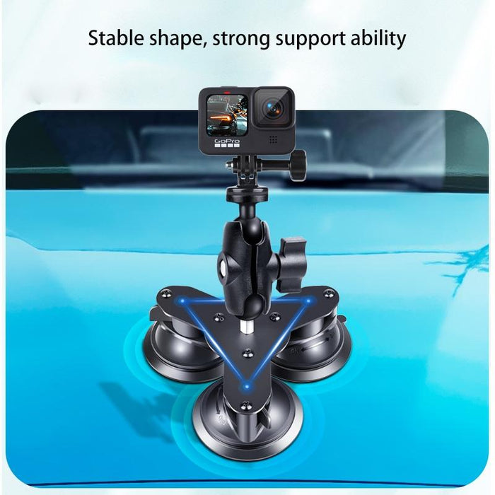 Triangle Suction Cup Mount Holder With Tripod Adapter Screw