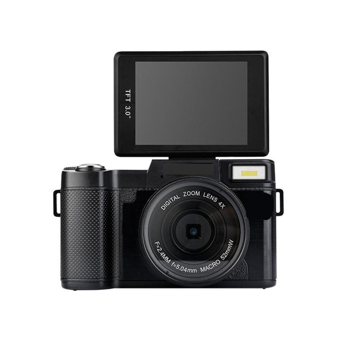 R2 2.7K Vlog Camera 4X Zoom Digital Camera With 3.0 Inch Flip Screen Black